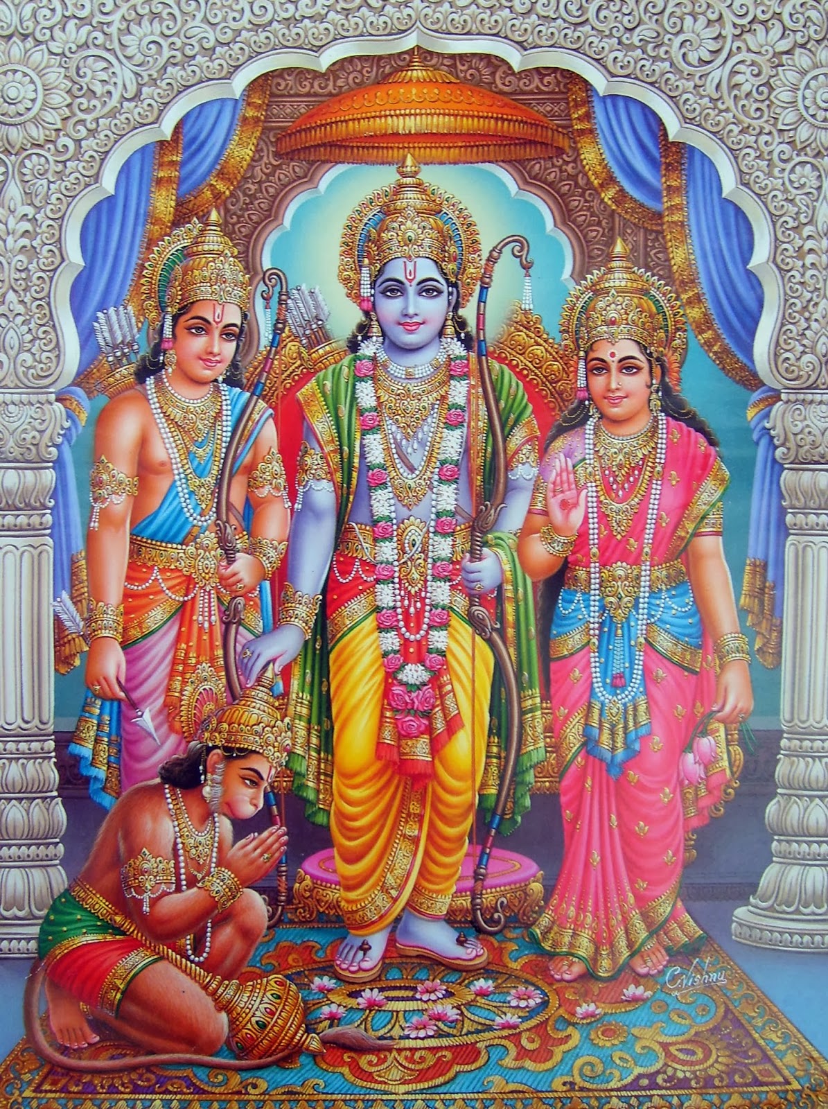 rama, janaki, hanuman & laxman